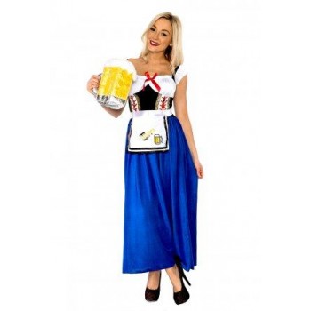 Blue German Beer Maid ADULT HIRE